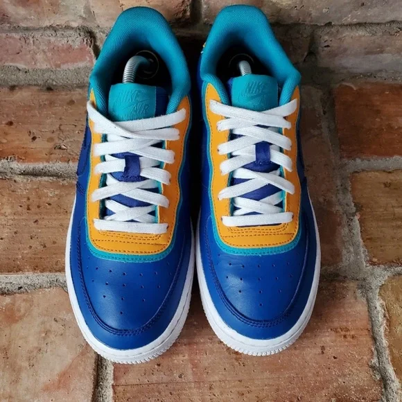 Nike Air Force 1 LV8 1 DBL Double Blue Yellow  BV1084-400 - Picture 6 of 10